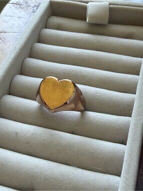 ♠️ Kate Spade Demi Fine Heart Signet Ring Rose Gold Unengraved Size 7